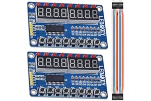 Youmile 2PCS TM1638 Tubo digitale a 8 bit LED 8 tasti Modulo display TM1638 per Arduino AVR ARM con cavo Dupont