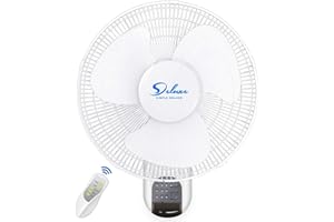 Simple Deluxe Wandventilator Ventilator Wandmontage Haushalt Ruhiger 16-Zoll Digital Wandhalterung Oszillierender Auspuffventilator mit Fernbedienung und eingebautem Timer Wandlüfter, Steuerung, weiß