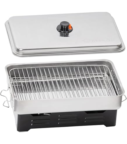 Unbekannt De Luxe rookoven voor de tafel en barbecue van roestvrij staal