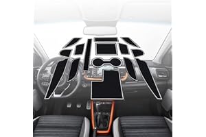 BIXUAN Kompatybilny z Kia Stonic 2018-2022+ maty gumowe samochodowe akcesoria,Antypoślizgowa mata do konsoli środkowej,Podłokietnik,Rowek drzwi,Uchwyt na kubki deski sterującej, biały