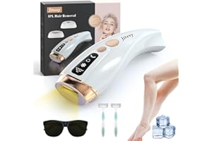 Jitesy IPL Geräte Haarentfernung, schmerzloser Körperhaarentferner mit 999.999 Blitzen, Saphir Eis Kühlsystem, 6 Energiestufen, dauerhafte Haarentfernung für Frauen Männer, Gesicht Achseln, Bikinizone