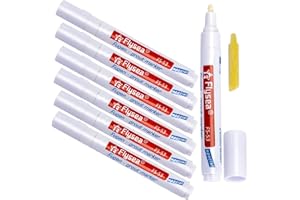 Atuful 6 Stück Fugenstift Fugenmörtel Fliesen Stift Fugen Reparatur Marker mit Ersatzspitze für Fliesen Wand (Weiß)