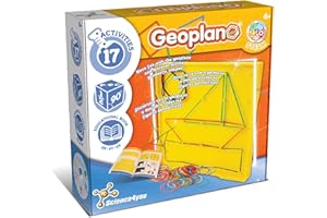 Science4You - Geoplano per Bambini 6+ Anni - Giocattolo Educativo con 17 Attività, Kit Geometria Ideale con Forme Geometriche e Giochi di Matematica, Geopiano per Bambini da 5 6 7 8 9 Anni