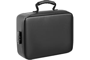 WAWOFUN Fireproof Document Box with Lock, 15''×11.4''×4'' Extra Large Safety Document Storage Box for Important Documents, File and Certificates, Portable Multi-Layer Document Organizer Bag