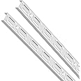 Element System 10001-00001 Classic Shelving System Wall Rail 2 Rows - Sturdy Hanging Rails for Flexible Mounting of Shelving Systems, Ideal for Wall Shelves, Steel, White, 50 cm, Pack of 2