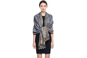 EASE LEAP Women Pashmina Shawls and Wraps Winter Reversible Paisley Hijab Ladies Scarves