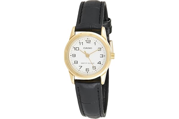 Casio LTP-V001GL-7BUDF kvinnors klocka analog läder svart kvarts, rem., Rem