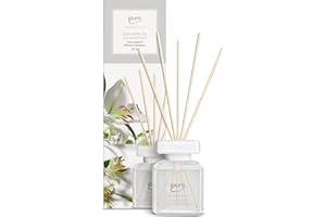‎IPURO ipuro - Essentials Raumduft White Lily 100ml | Raumerfrischer mit Pfirsich, Maiglöckchen, Jasmin, Nelke, weißem Moschus & Zedernholz Duft Aroma | Diffuser mit Stäbchen | Lufterfrischer für Wohnung