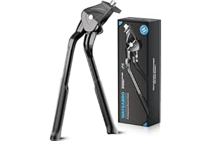 WATSABRO Béquille double pour vélo de 24 à 29 pouces - Réglable en hauteur - Avec trou central - Pour vélos de ville et de trekking