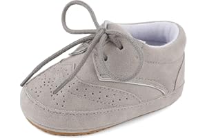 LACOFIA Zapatos Primeros Pasos de Bebé Niños Zapatillas Suaves Antideslizantes de Bebé con Cordones