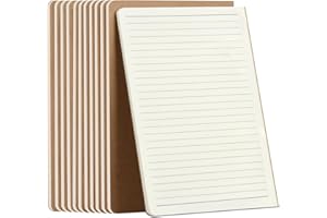 ZCZN Cuadernos A5 Rayado de Kraft Libretas de Notas con Rayas Bloc de Notas Libreta A5, 60 Páginas/ 30 Hojas para Niños, Adultos, Alumno, Oficina, Paquete de 12