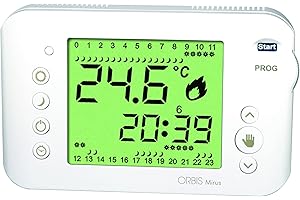 ORBIS MIRUS BLANCO. CRONOTERMOSTATO SEMANAL 3 TEMPERATURAS PROGRAMABLES. DISPLAY BACK LIGHT