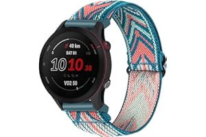 SITAFU Correa para Garmin Vivoactive 4/Forerunner 255/265/Venu 2 para Mujeres Hombres,22mm Nylon Elástica Pulsera de Repuesto Compatibile con Samsung Galaxy Watch 3 45MM/Gear S3/Huawei Watch GT