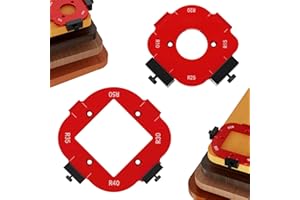 ATSGJLZN ATSGLZN 2 Stück Frässchablone Oberfräse,Frässchablonen für Oberfräse R10, R15, R20, R25, R30, R35, R40, R50 für Holzbearbeitungs-DIY-Projekte