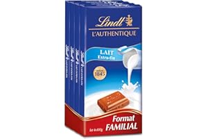 LINDT L'AUTHENTIQUE LAIT EXTRA FIN Tablette 4x100 g