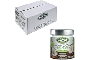 MANTOVA Olio di Cocco Biologico (Organic Coconut Oil) 6 x 200 ml