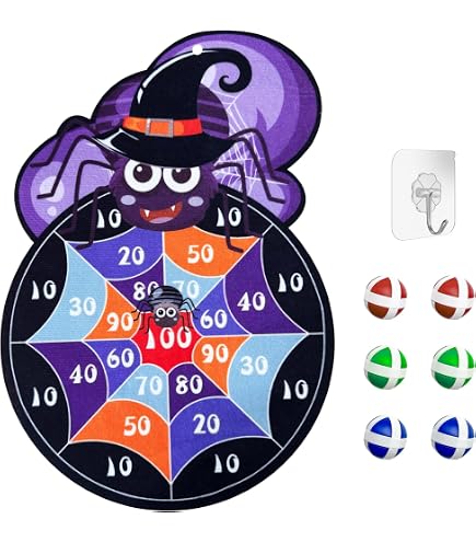 Halloween Wurfspiel-Banner Mit Sitzsäcken: 29,5x5 Cm Banner, 3 Säcke & Band – Partyspiel Für Kinder Und Erwachsene
