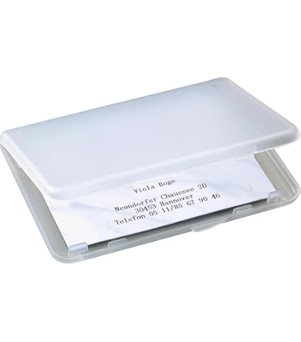 Porte-cartes De Visite Transparent Snopake - Lot De 5 Boîtes Pratiques Avec Fermeture Pression