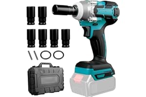 WUDLEP Cordless Impact Wrench 1/2 inch Compatible with Makita 18V Battery, 900FT-LBS Brushless Electric Impact Gun (1200Nm) with LED Work Light, High Torque Impact Wrench for Automotive Repairs