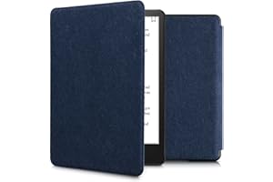 kwmobile Etui kompatybilne z Amazon Kindle Paperwhite (11. generacja - 2021) - pokrowiec ochronny na czytnik e-booków w stylu książki, ciemnoniebieski