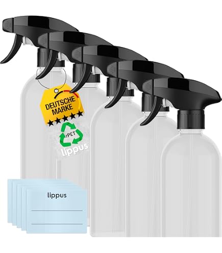 Produktbild von 10x Sprühflasche 500 Ml Mit Zerstäuber – PET Handsprüher, Ideal Für Reinigung Oder Desinfektion