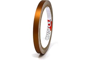Finest Folia Vinyl Trim Stripe 33ft Tape Pinstriping Striping Sticker for Car Motorcycle Bike Truck Boat Decal for Crafting Handicrafts Model Making self-adhesive (Matt copper, 0,236“)