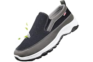 CLOXKS Men Orthopedic Shoes Sport Shoes for Men, Breathable Orthopedic Travel Plimsolls, Arch Support Slip-On Canvas Loafers, Casual Boat Shoes, for Extra Cushioning and Foot Relief