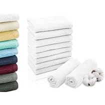ZOLLNER Set de 10 Gants de Toilette en 16x21 cm - Gant de Toilette très Absorbant et Doux en Gris Clair - avec accroche Pratique - Lavable à 95°C - Coton