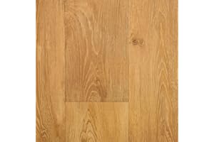 247Floors Forli Wood Plank Effect Vinyl Flooring 2.3mm Realistic Foam Backed Slip Resistant Lino (3.5m x 2m / 11ft 5" x 6ft 6", Light Beige Planks)