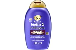 OGX Shampoo Thick & Full + Biotin & Collagen volumizzante capelli con Biotina e Collagene, Shampoo capelli fini con effetto rinforzante per una chioma forte, corposa e sana, 385 ml