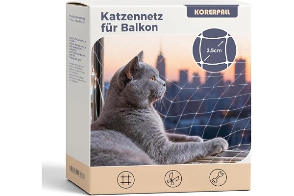 KORERPALL Kattnät för balkong och fönster 10 x 3 m, fågelskyddsnät, tätt maskigt, fågelnät, fågelskyddsnät för katter, kattnä