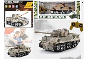 loco by crazy shoes Carro Armato telecomandato per bambini Super Tanks radiocomandato Grande 28 cm