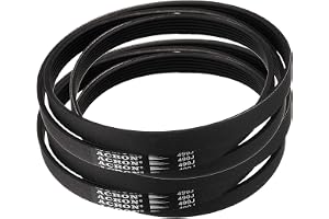 QUARKZMAN 2 stycken 490J6 PJ V 6 ribbade bälten 49 tum längd x 0,55 tum bredd x 0,14 tum höjd, EPDM gummi V-rem, Multi Wedge Micro V