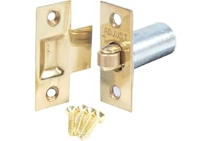 WHITE HINGE Adjustable Brass Roller Ball Door Catch | Internal Door Spring Mortice & Fixings
