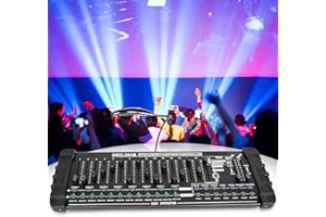 U`KING UKing Contrôleur DMX, Panneau de Commande DMX512 384 Canaux, Contrôle de la Lumière, Console DMX Sans Fil, Équipement D'opérateur pour Lampe de Scène, Tête Mobile, Projecteur LED Par, Discothèque