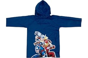 Requeteguay Urban RU Impermeable Avengers para Niños | Chubasquero Avengers Marvel Tipo Chaqueta con Capucha y cierre con Corchetes