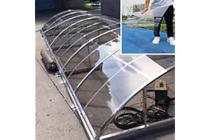 PXZYBD Plaques De Toiture en Polycarbonate Transparent,Feuilles De Toiture Pour Jardin,Serre,Abri De Voiture,Panneaux De Remplacement en Plastique De 1mm,Feuille De Toit Étanche,W×L-1.22×3m(4*9.8ft)