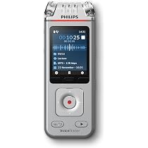 Enregistreur Vocal Philips VoiceTracer DVT4115 8Go - 3 Micros - Reconnaissance Vocale Sembly AI - Transcription Réunions