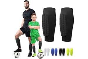 LUKIUP Espinilleras de fútbol para hombre, XS/S/M/L para niños, adultos, fútbol, transpirables, antideslizantes, adecuadas para adultos y niños