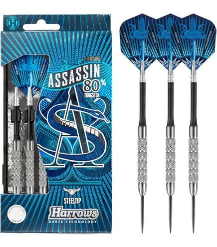 Harrows Assassin Tungsten Pro Darts | Steel Tip Darts Set With Carry - View #5