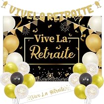 Bannière "J'peux Pas J'ai Retraite" - Décoration Pailletée Or Pour Fête De Départ - Intérieur Et Extérieur - Célébration Joyeuse Et Unique - 11