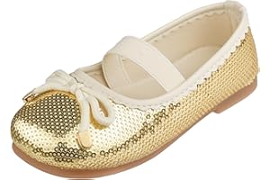 QUNUNOIRE-Scarpe Principessa Glitterate per Ragazza Bambina Bimba, Scarpe Cosplay con Paillettes Eleganti per Festa Cerimonia