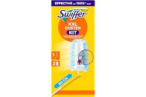 Swiffer XXL Duster Kit, 1 Handtag & 2 Damvippa refiller, Fångar Upp & Låser In Upp Till 3 Gånger Mer Damm & Hår Än En Traditionell Fjäderdammvippa