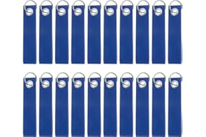 QUARKZMAN Filz Schlüsselanhänger mit Edelstahl Ring, Schlüsselanhänger Rohlinge Bunt Beschriftbare Filzanhänger für DIY, Dekoration, Taschen