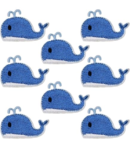 PatchMommy Delfin Aufnäher – 9x9 Cm Bügelbild Für Kleidung & Rucksäcke