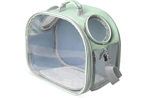 ALLSOPETS Trasportino per Cani Gatti, Borsa Porta Cani Portatile per Gatti, Trasportino da Viaggio per Animali con Lato Morbido, Ottimo per Viaggi Campeggio Escursionismo, Verde