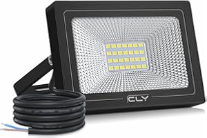 Cly 25W LED Floodlight,2100 Lumen IP66 Waterproof Security Lights, Upgrade 20W Flood Lights LED 2100LM Outdoor Light,6500K Daylight White Wall Light for Garden, Warehouse, Parking Lot, Yard