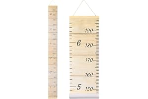 Beinou Wachstum Messlatte Wandbehang Dekorative Messlatten für Kinder Messleiter Lineal Messtabelle für Baby Kinderzimmer 7.9'' x 79'' Giraffe