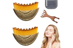 BASTOUR Brosse de Massage Visage 2 en 1 Massager de Drainage Lymphatique Visage & Modelage Du Menton pour S'adapter à La Peau avec Précision pour la Ligne Mandibulaire et les Soins de la Peau(2PCS)