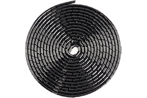 Soodyoow 10M Guaina Universale, Raccoglicavi Spiralato, Spirale Avvolgicavo, Tubo a Spirale per Mettere in Ordine Cavi PC, TV, Stereo, Console Giochi, Nero